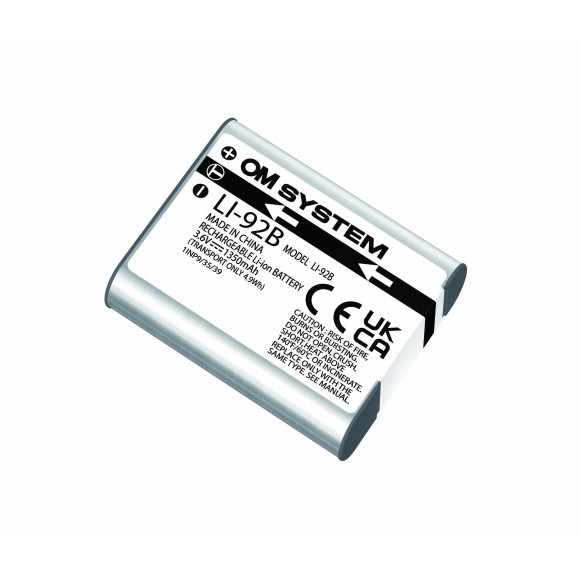 OM System (Olympus) LI-92B Battery for TG-7/6/5/4/3/2/1, XZ-2, SP-100 Cameras 